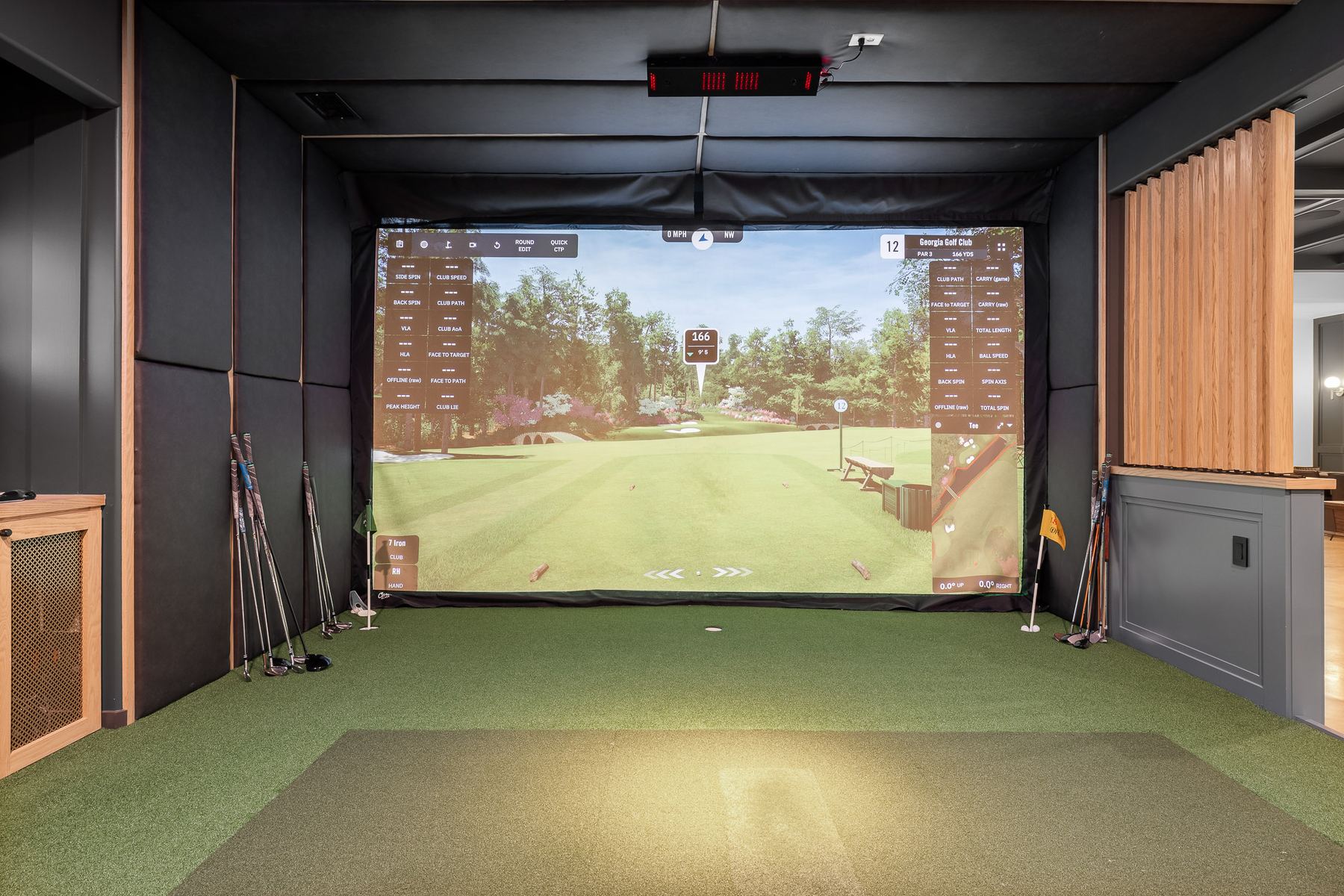 3945 Sentry Crossing simulator room with turf platform